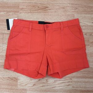 NWT Calvin Klein 4” Textured Caribbean Coral Pink Stretch Chinos Shorts 8